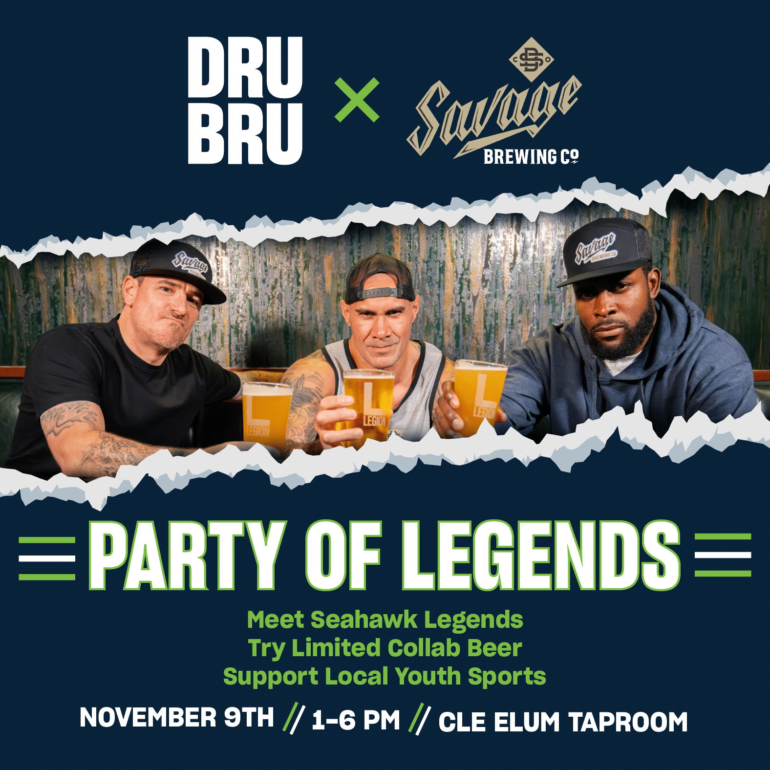 Dru Bru x Savage Brewing: Party of Legends